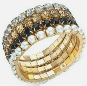 Gold Tone Stretch Bracelet INC New
